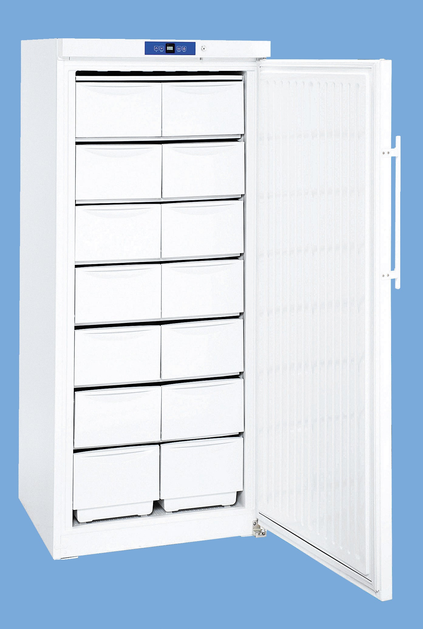 SDシリーズ ダイレイ 縦型無風スーパーフリーザー ※パン約130個、約370個、約600個を収納可能な3サイズから選択可能