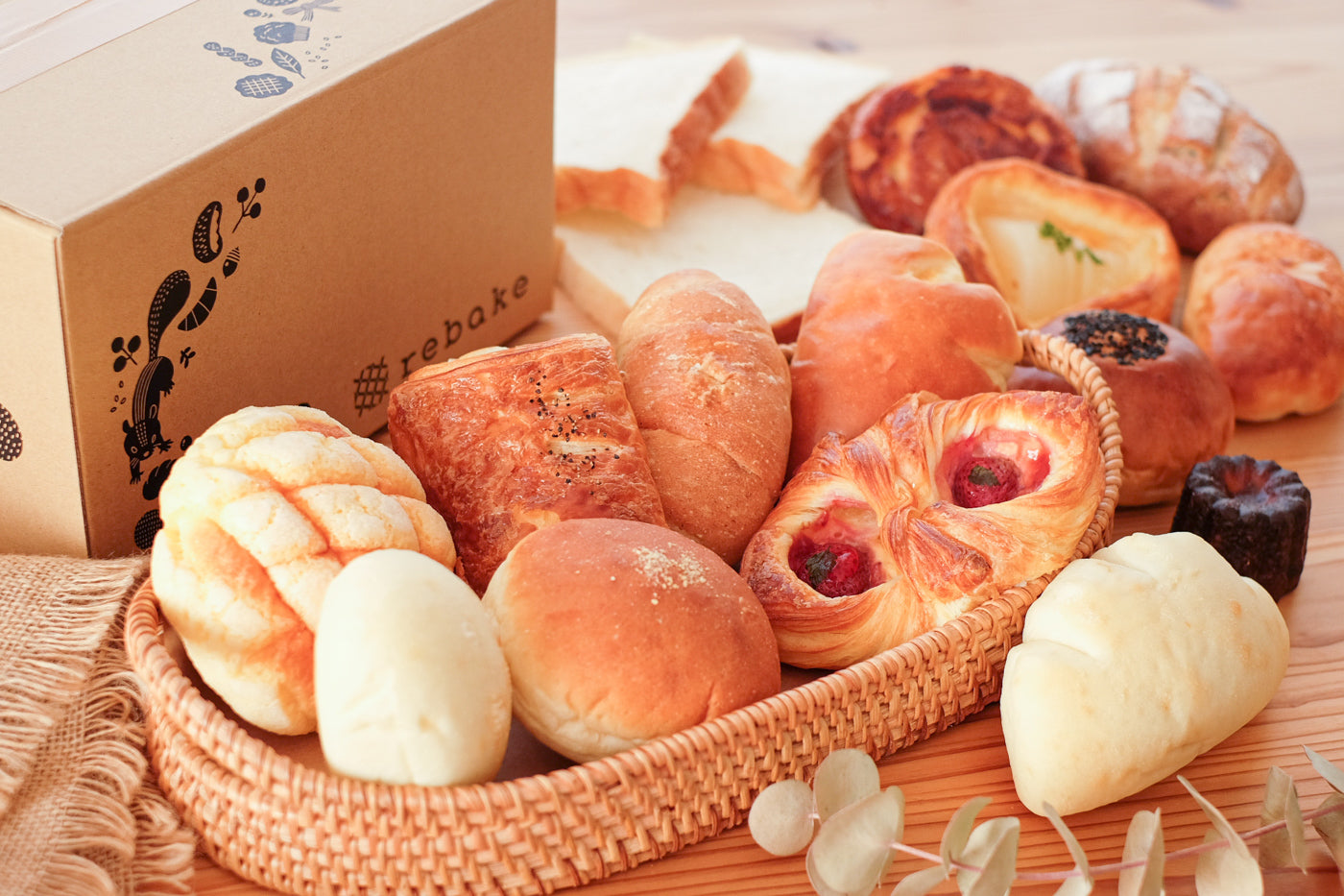 パンの写真撮影